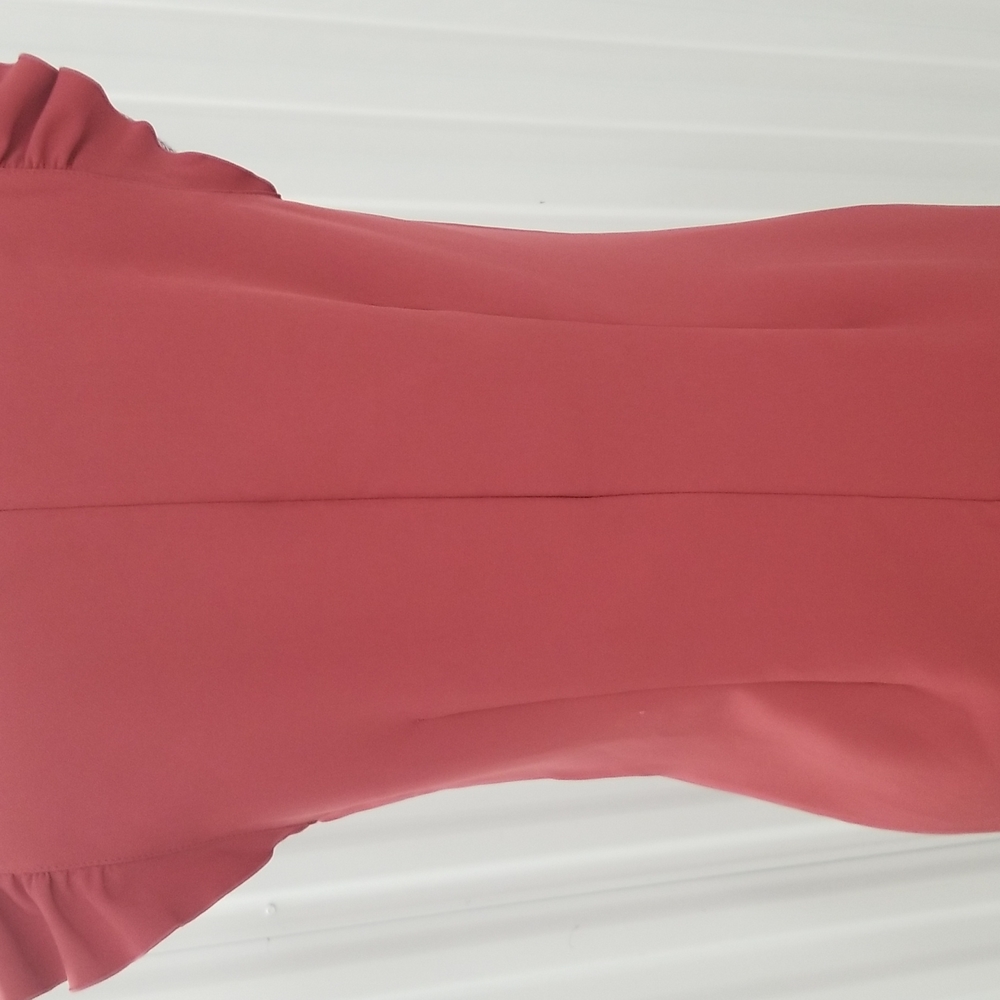 Loft Ruffled Sleeved V neck Dress - Picture 3 of 8